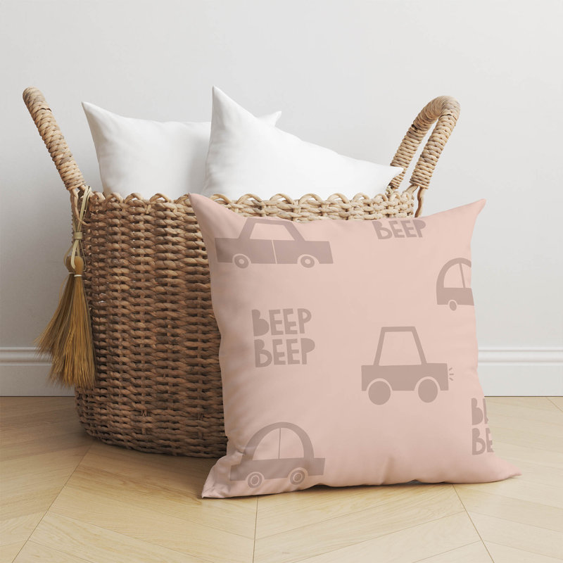Coussin Beep, Rose, H 26 po x l 26 po