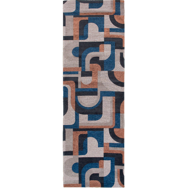 Geometric Area Rug, Runner 80 x 250cm