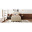 Lit plateforme tapissier simple en velours avec lit gigogne simple-1797025839