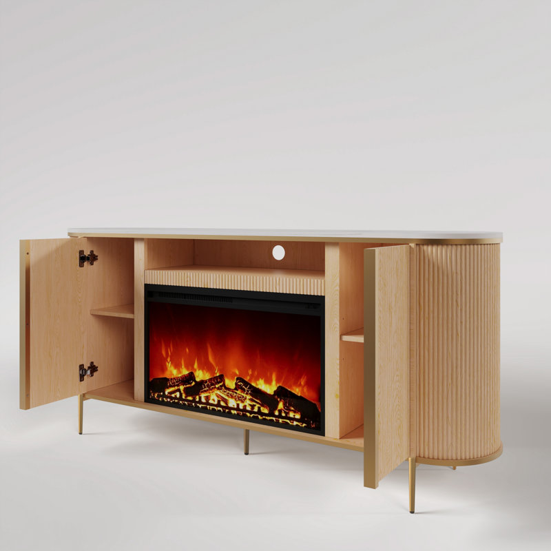 Meuble télé 70 po, Chêne naturel