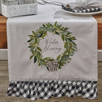 Winter Blessings Table Runner - Gray