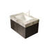 Ensemble de meuble-lavabo flottant de luxe moderne espresso 30 pouces avec plateau en pierre frittée grise et lavabo à 1 trou-898286369-898286370-898286381
