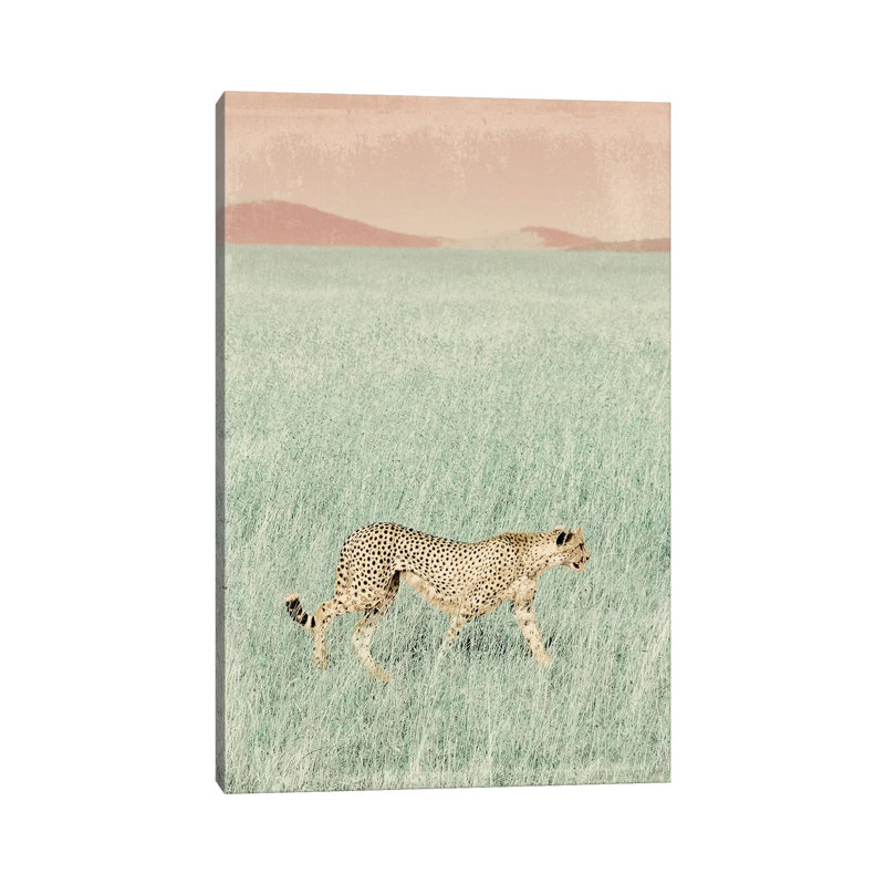 Cheetah in the Wild 1 Piece Wrapped Canvas Wall Art, 20.32 cm H x 30.48 cm W