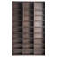 Armoire de rangement à 9 couches pour café foncé, tablette compacte réglable en panneau de particules pour collections multimédia