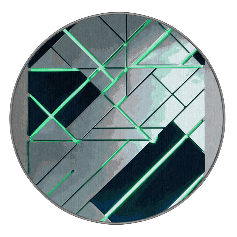 Stellar Mosaic Rug, Round 5'