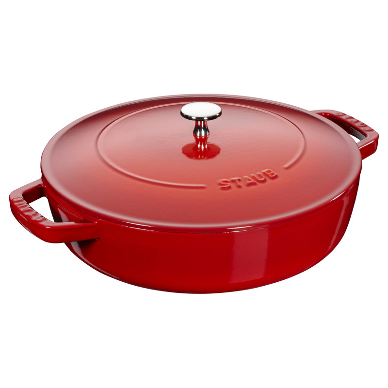 STAUB Cast Iron Round Casserole Dish, 24cm, Cherry