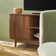 Dragelin Modern Reeded TV Stand with Open Storage