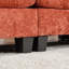 Canapé-lit Cloud seulement, canapé modulaire moderne, pour chambre à coucher et appartement dans le salon, coussin de siège rembourré à double couche confortable, tissu chenille respirant, orange