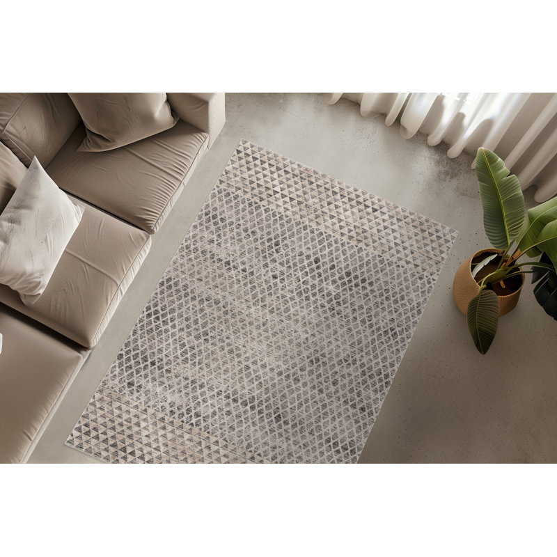 Andeana Chequered Area Rug, Rectangle 80 x 150cm