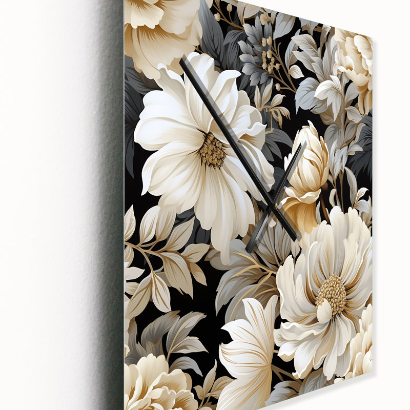 Janeeka - Horloge murale florale, Grand