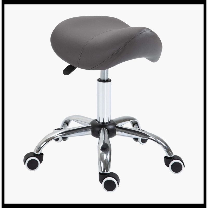 Fauteuil ergonomique pivotant à hauteur réglable en cuir polyuréthane
