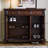 Nut-brown Solid Wood Shoe Storage Bench