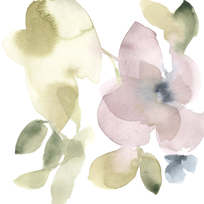 Sweet Petals And Leaves VI by Jennifer Goldberger - Wrapped Canvas Painting, 122cm H x 122cm W