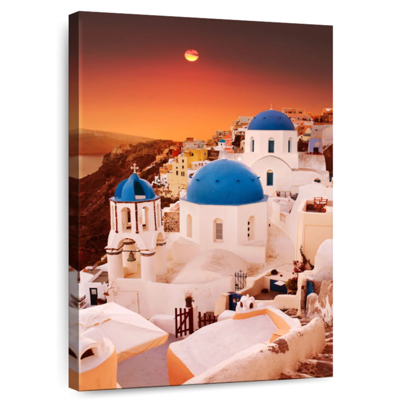 Aime Sunset Over Santorini, 24" H x 16" W
