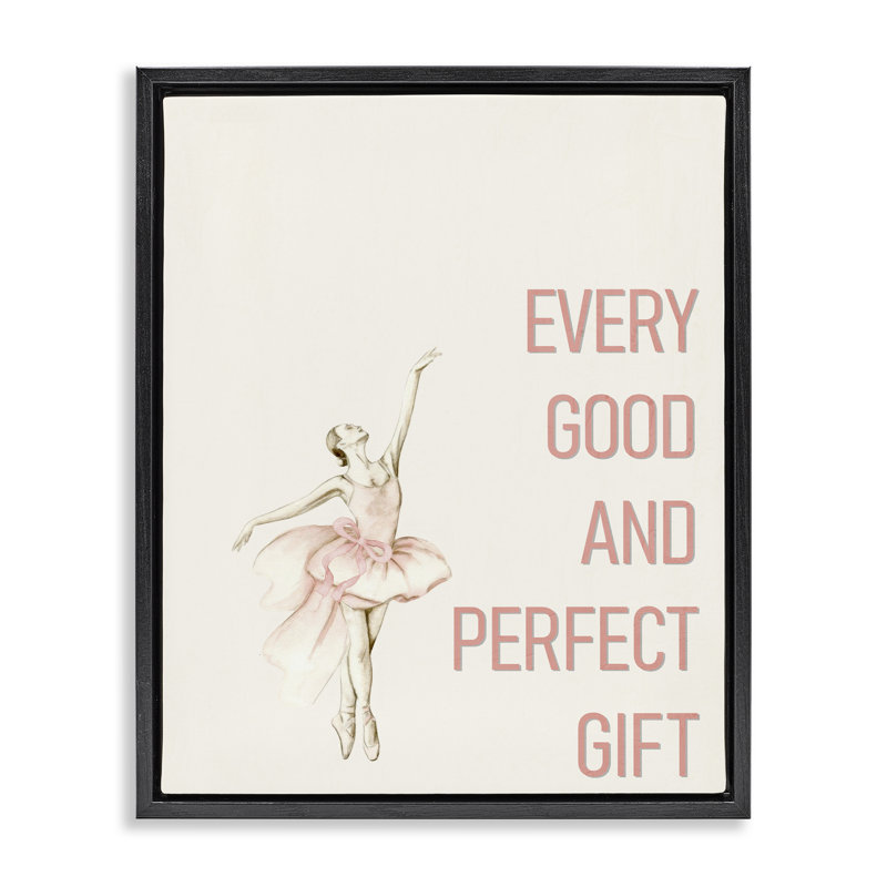 Cadre flottant Good Gift, par Kim Allen, Cadre flottant noir de jais, H 21 po x l 17 po