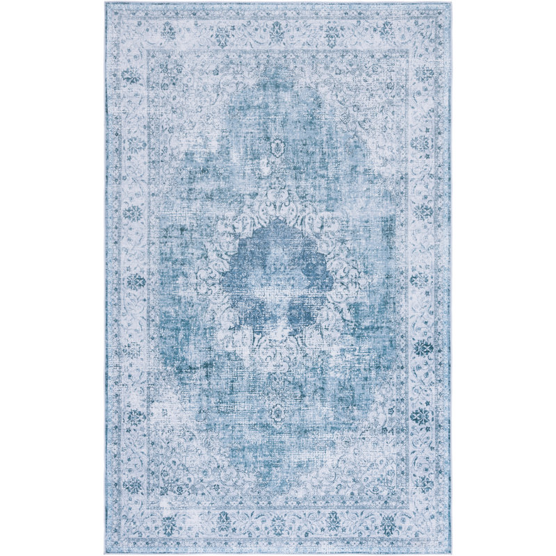 Ziebarth 190 M/W S/R Area Rug In Green / Gray, Rectangle 3' x 5'
