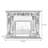 Walnut Solid Wood Electric Fireplace-376854360