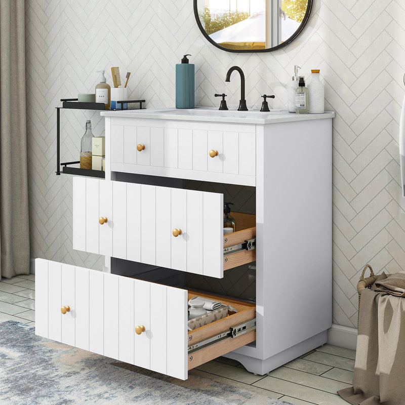 Meuble-lavabo moderne avec deux tiroirs