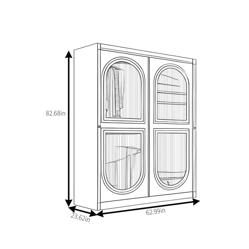 Garde-robe simple, tendance et élégante, H 83 po x l 63 po x P 24 po