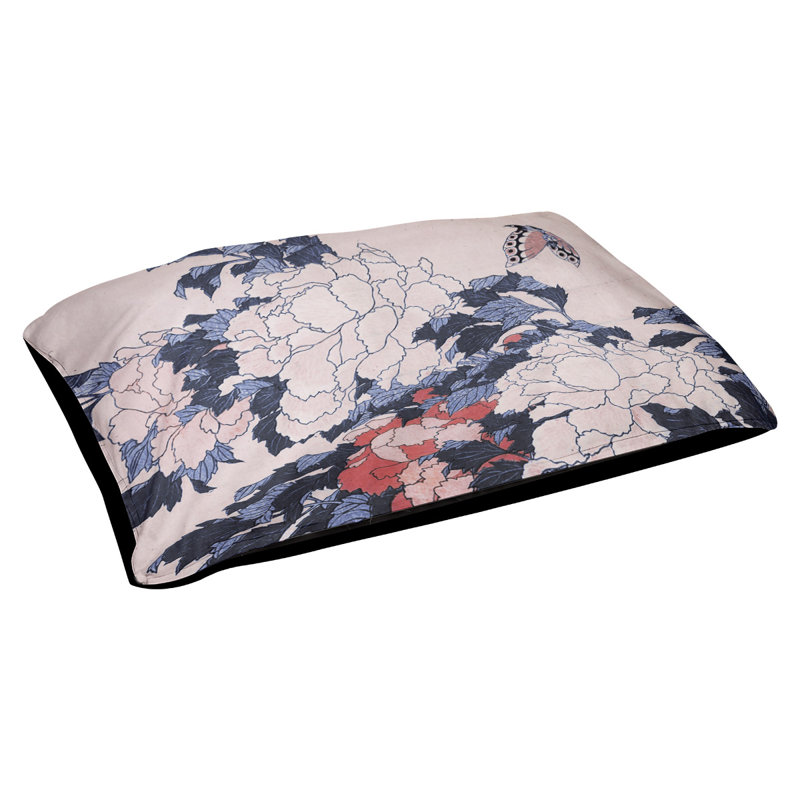 Coussin Burkart, L 42 po x l 52 po, Rose / Bleu / Noir