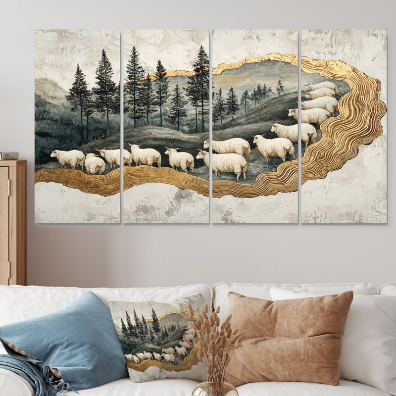Drit - mouton, art mural - M, décoration murale, H 28 po x l 48 po