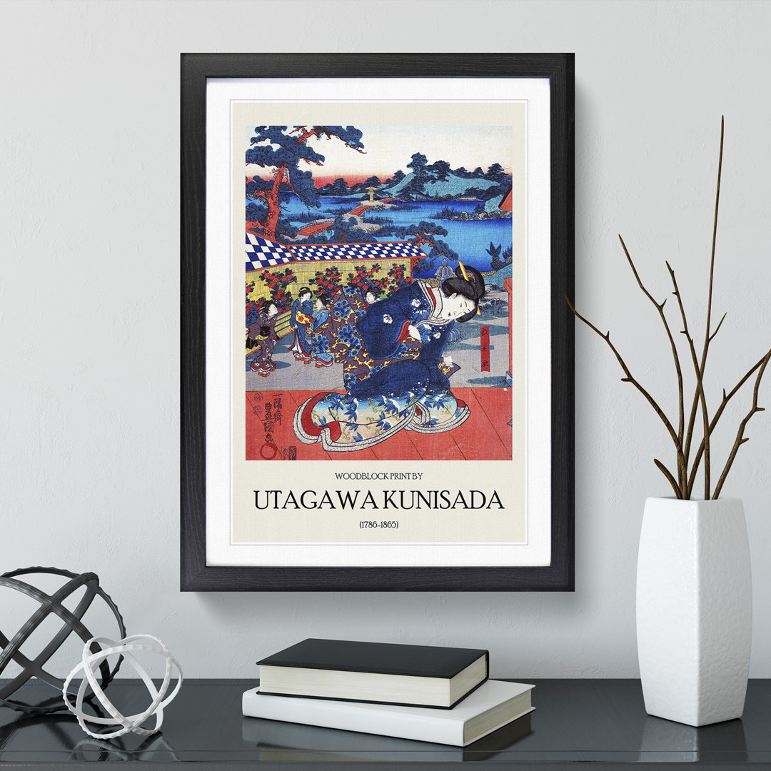 Kneeling Geisha by Utagawa Kunisada - Picture Frame Art Prints