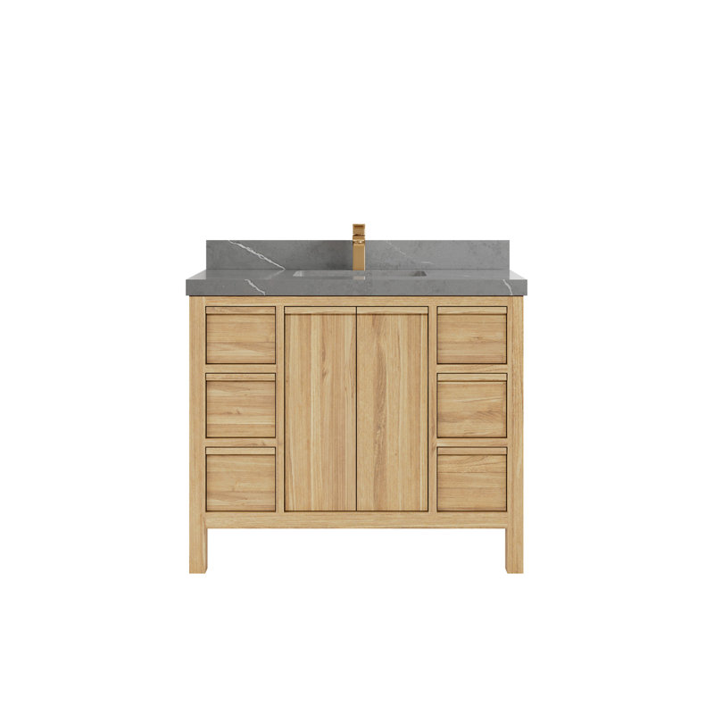 Ensemble de meuble-lavabo simple 42 po, Gris