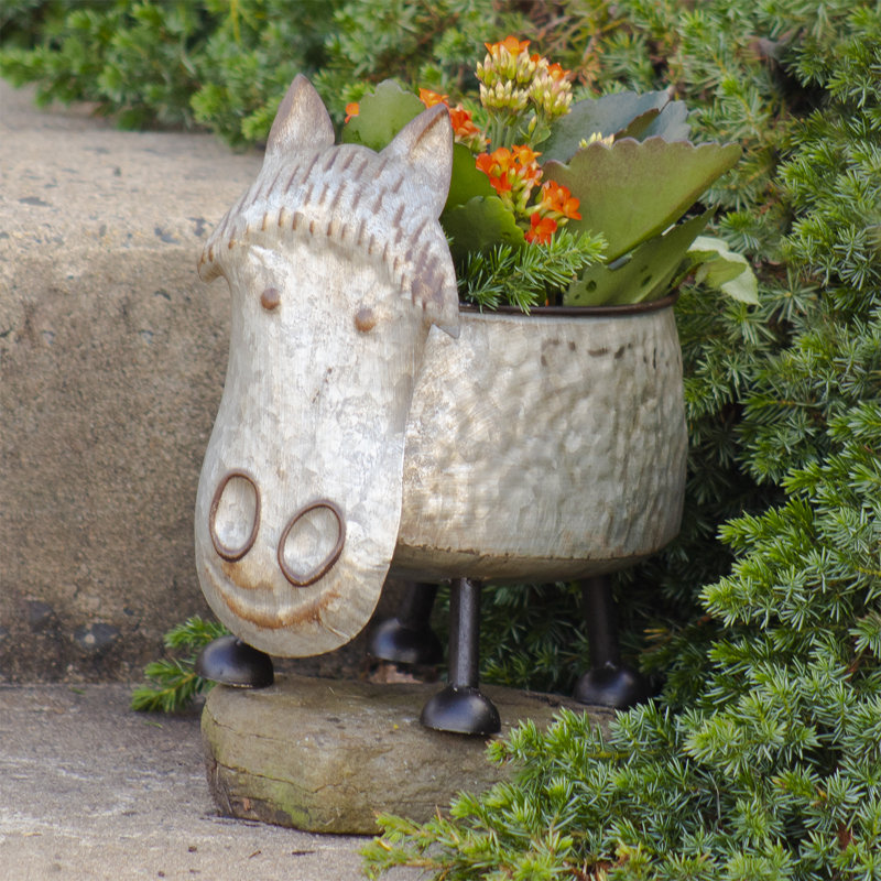 Metal Statue Planter
