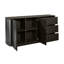 Buffet en bois massif de style Mid-Century de 63 po avec tiroirs et rangement réglable Raventon