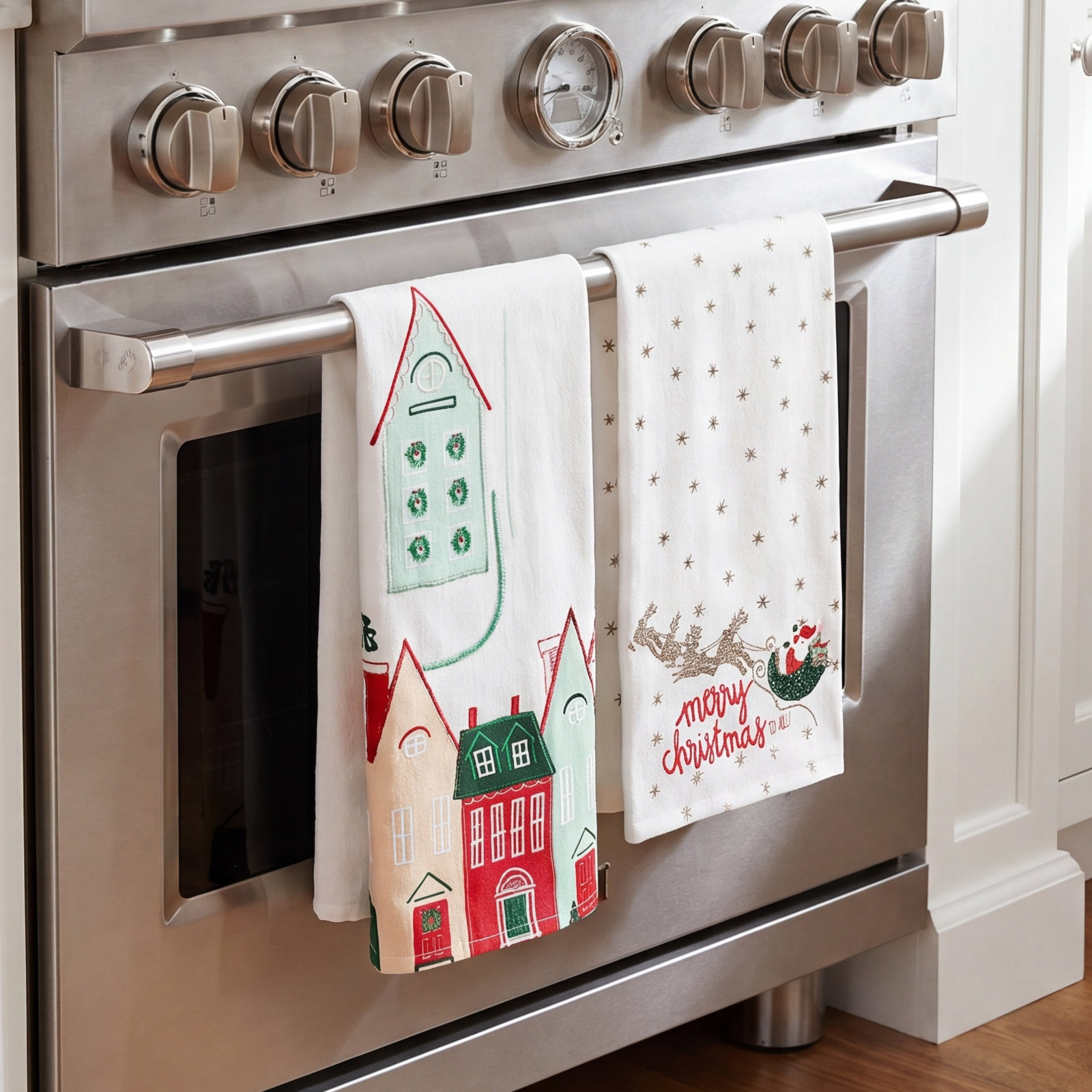 Christmas in the Village Santa Towel