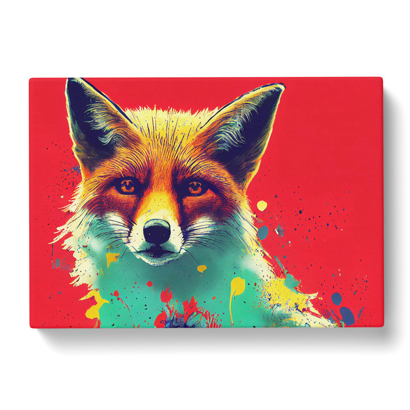 Painted Fox Vol.5 Abstract - Wrapped Canvas, 35cm H x 50cm W x 3cm D