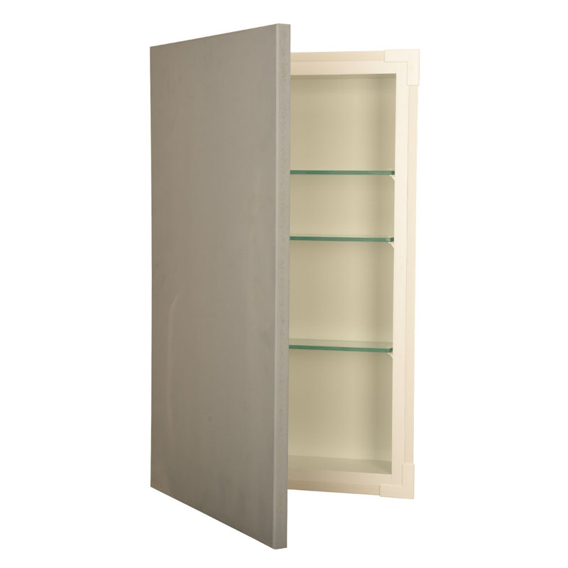 Armoire à pharmacie en bois Greywood, Apprêt gris, H 25,5 po x l 15,5 po x P 3,5 po