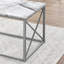 Ensemble de table, table basse, bout, côté, décor, salon, stratifié marbré, métal-200220996