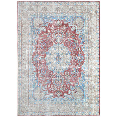 Hand Knotted Wool Area Rug in Camel