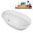 51" Streamline Soaking Freestanding Tub and Tray With Internal Drain-101686554