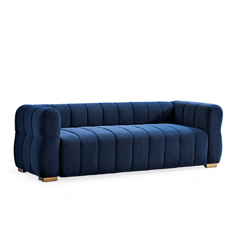 89" Upholstered Sofa, Blue