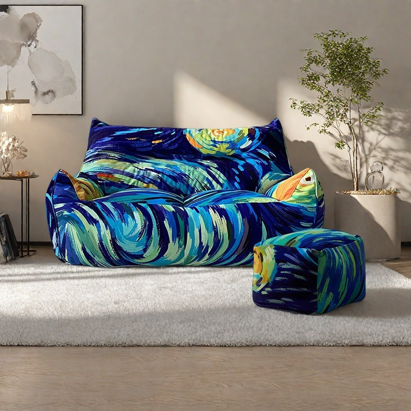 wangling hone French Starry Sky Bean Bag Chair Sofa | Wayfair