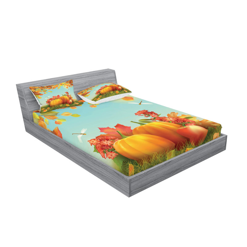 Drap-housse et coussin décoratif Ambesonne, Ensemble de draps pour très grand lit californien