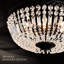 Plafonnier semi-encastré 5 lumières de style lustre 19,68 po avec détails en cristal