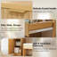 Grand bureau de meuble-lavabo avec miroir lumineux et prise de courant pour chambre à coucher l 58,2 po Turinel-1383462291
