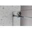 Porte de douche sans cadre avec fermeture en douceur réglable, membrane Nano-Easy-Nettoyage et anti-déflagrante, finition nickel brossé, porte de douche
