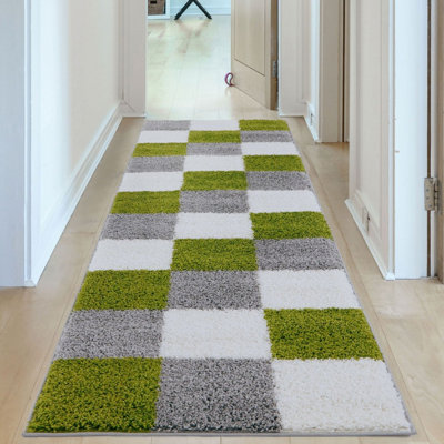 Myshaggy Collection Rugs Geometric Design in Green