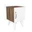 Table de chevet Kanye en blanc / noyer