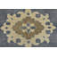 Tapis oriental en laine bleue noué à la main 9 pi x 12 pi 2 po Oushak
