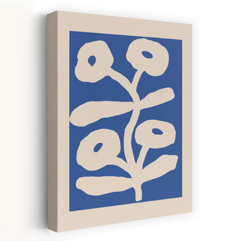 Art mural moderne moderne abstrait bleu abstrait, H 36 po x l 24 po