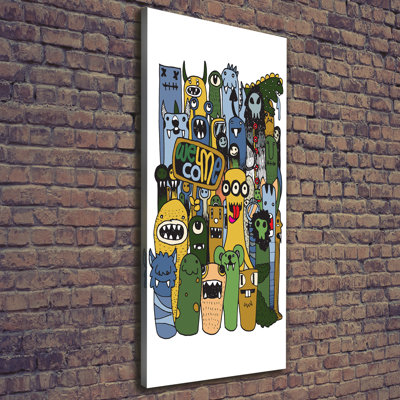 Crazy Monsters - Wrapped Canvas Print