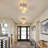3-Light 11.8" Modern Flush Mount Ceiling Light Fixture With Clear Crystal Glass Shades-376063184