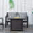 Bulhary Square Steel Propane Smokeless Fire Pit Table with Hidden Fuel Tank