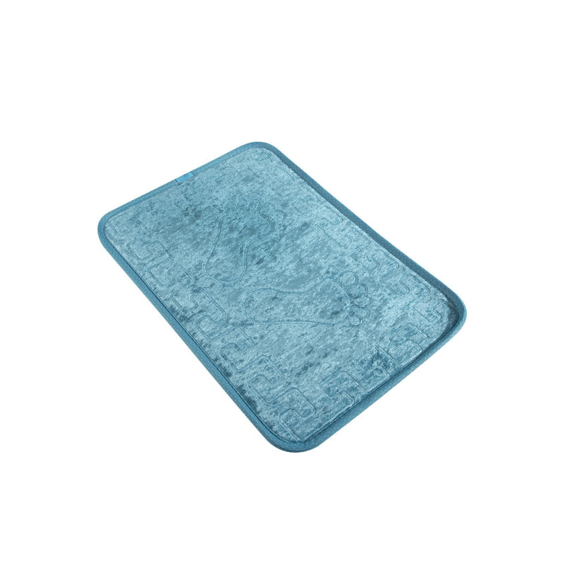 Tapis pour salle de bain Marg, Bleu