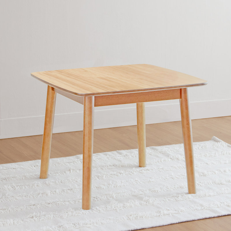 Jerene Solid Wood Modern Square Coffee Table, Natural Oak